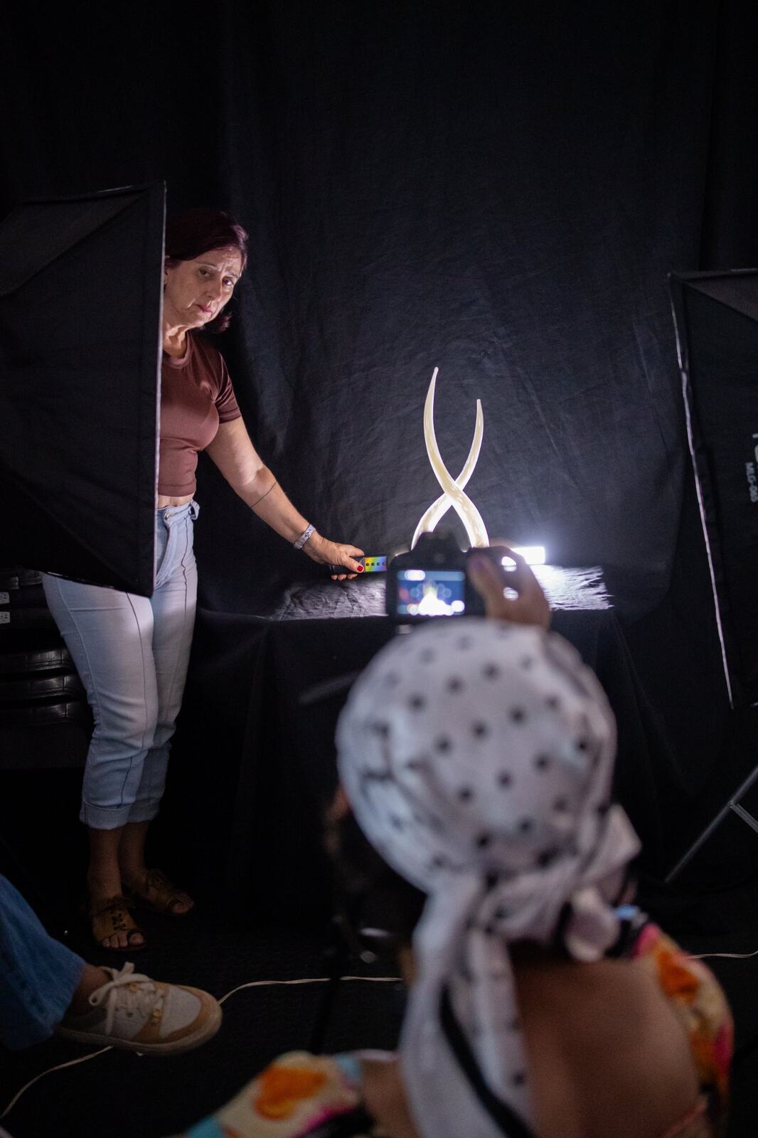 Oficina de fotografia de produto com iluminação de estúdio